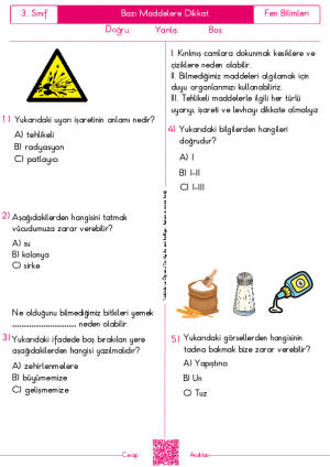 Bazı Maddelere Dikkat