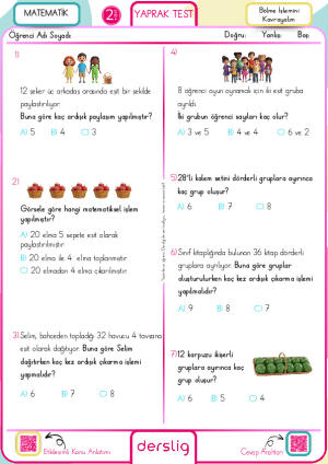 Bölme İşlemini Kavrayalım