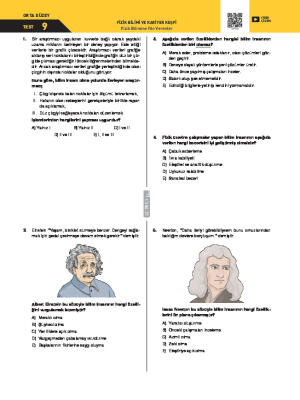 Test-9 Fizik Bilimine Yön Verenler