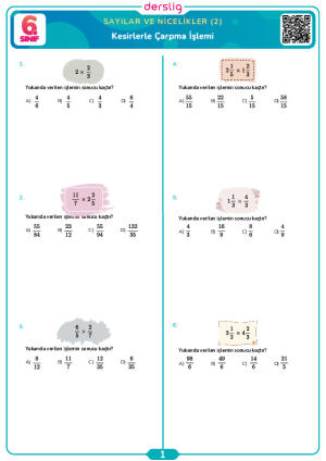 Kesirlerle Çarpma İşlemi