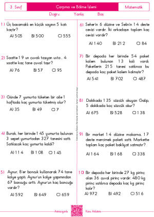 Çarpma-Bölme İşlemi