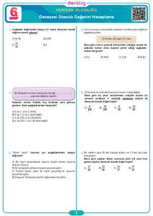 Deneysel Olasılık Değerini Hesaplama