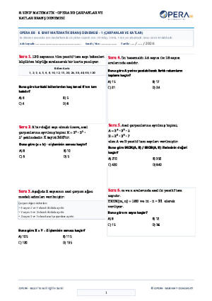 Opera BB Çarpanlar ve Katlar Denemesi