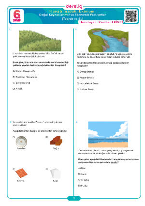 Doğal Kaynaklar ve Ekonomik Faaliyetler  (Toprak ve Su Kaynaklarımız)