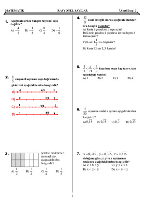 Rasyonel Sayılar-1