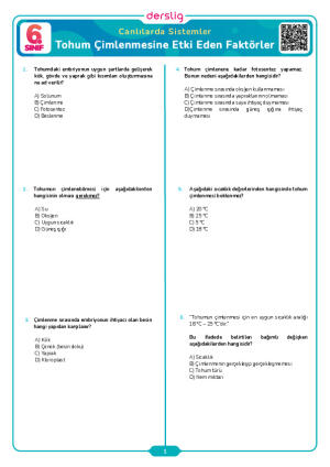 Tohum Çimlenmesine Etki Eden Faktörler