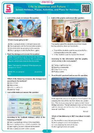 School Holidays, Places, Activities, and Plans for Holidays UNIT TEST