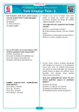 İlahi Kitaplar Test- 2