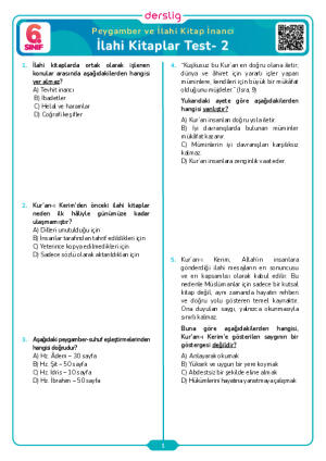İlahi Kitaplar Test- 2