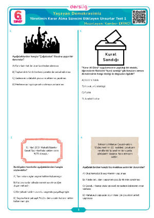 Yönetimin Karar Alma Sürecini Etkileyen Unsurlar Test- 1