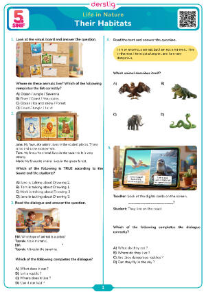 Their Habitats Vocabulary Test