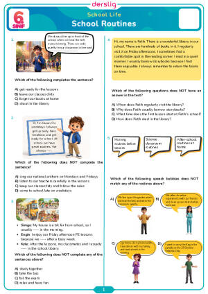 School Routines Quiz 1