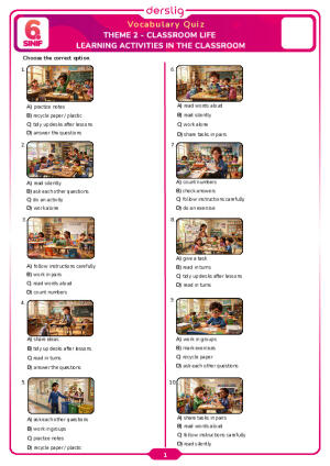 Learning Activities In The Classroom Quiz Test
