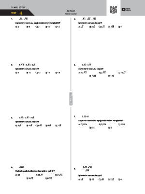 Kareköklü İfadeler Test -4