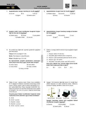 Test-11 Temel ve Türetilmiş Nicelikler