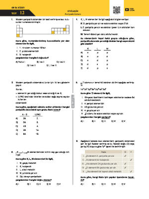 Test-12 Periyodik Sistem