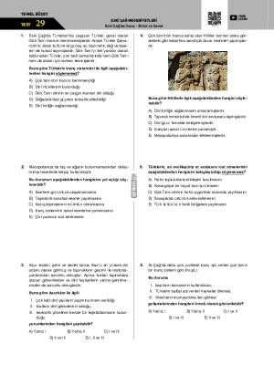 Test-29 Eski Çağ’da İnanç - Bilim ve Sanat