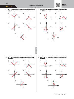 Mutlak Değer Fonksiyonu Yaprak Test -22