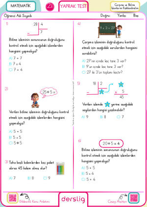 Çarpma ve Bölme İşlemlerini İlişkilendirelim