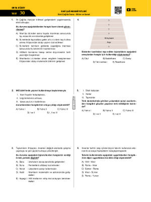 Test-30 Eski Çağ’da İnanç - Bilim ve Sanat