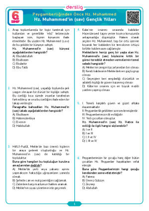Hz. Muhammed’in (sav) Gençlik Yılları