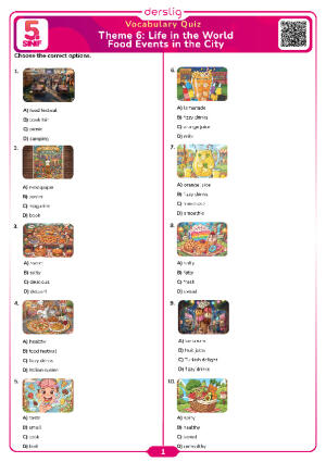 Life in the World Food Events in the City Vocabulary Quiz