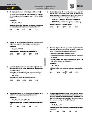 İstatiksel Araştırma Süreci Test 47