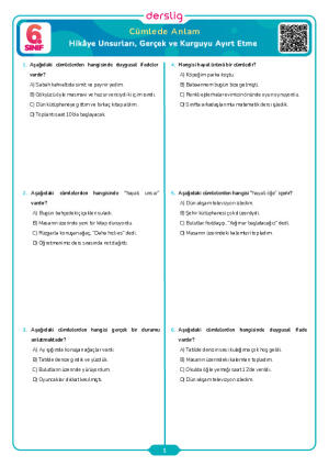 Hikâye Unsurları, Gerçek ve Kurguyu Ayırt Etme