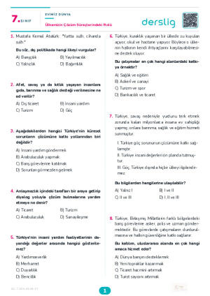 Ülkemizin Çözüm Süreçlerindeki Rolü Yaprak Testi (Maarif Model)