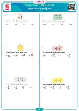 Kesirlerle Bölme İşlemi