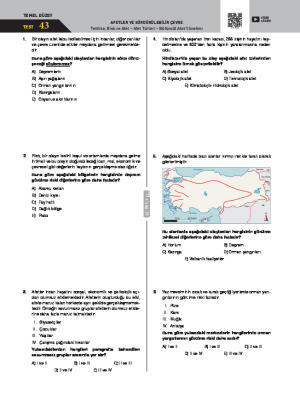 Test-43 Tehlike, Risk ve Afet – Afet Türleri – Bütüncül Afet Yönetimi