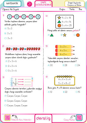 Doğal Sayılarda Çarpma ve Bölme Ünite Değerlendirme