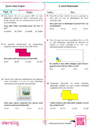 Test-4 Çevre Alan İlişkisi