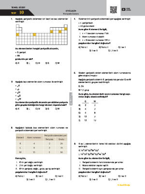 Test-10 Periyodik Sistem