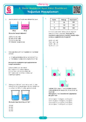 Yoğunluk Hesaplamarı