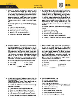 Test-27 Anlam Arayışı Tema Tekrar Testi