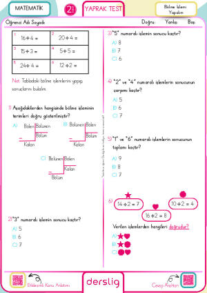 Bölme İşlemi Yapalım
