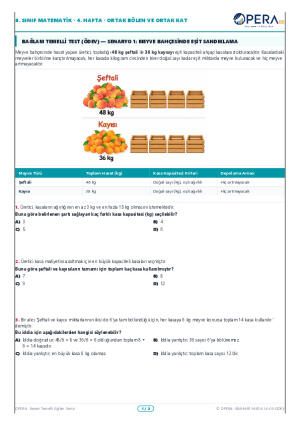 Opera BB Ortak Katlar ve Ortak Çarpanlar Bağlam Testi (Ödev Testi)