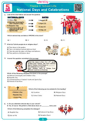 National Days and Celebrations Test