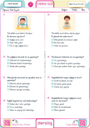 Sağlığımı Koruyan Davranışlar