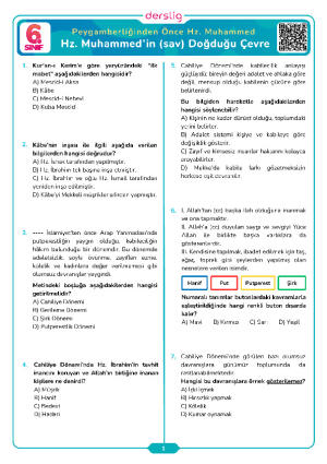 Hz. Muhammed’in (sav) Doğduğu Çevre