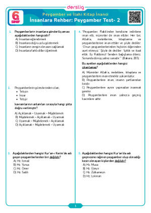 İnsanlara Rehber: Peygamber Test- 2