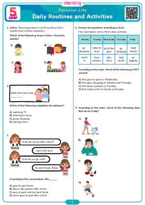 Daily Routines and Activities Test