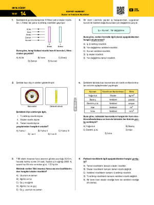 Test-14 Skaler ve Vektörel Nicelikler