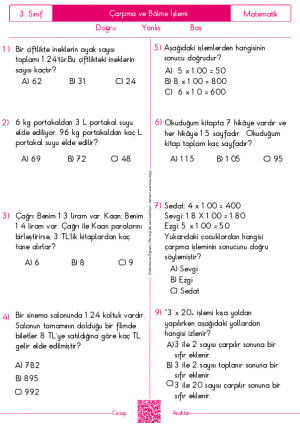 Çarpma ve Bölme İşlemi