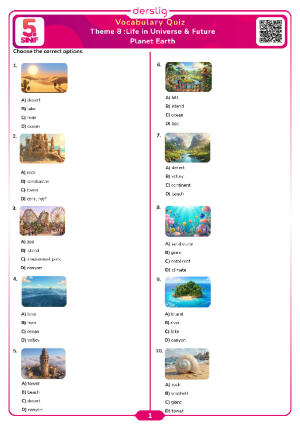 Planet Earth Vocabulary Quız