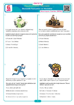 Ekonomik Faaliyetler ve Meslekler