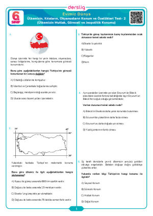 Ülkemizin Mutlak, Göreceli ve Jeopolitik Konumu