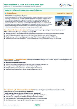 Opera BB Uzay Kirliliği Bağlam Temelli Test (Ödev Testi)