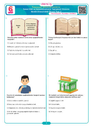 Temel Hak ve Sorumlulukların Toplumsal Düzenin Sürdürülmesindeki Önemi Test- 2